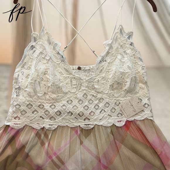 **SOLD** FREE PEOPLE Adella Sleeveless Printed Mini Slip Dress in Ivory NWT - Picture 11 of 16